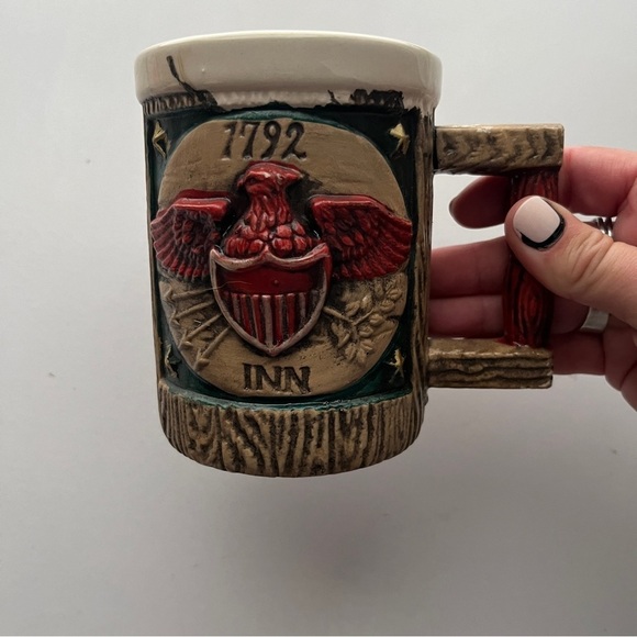 Vintage Napcoware 1792 Inn Pottery Coffee Mug C6728 Red - Picture 1 of 6
